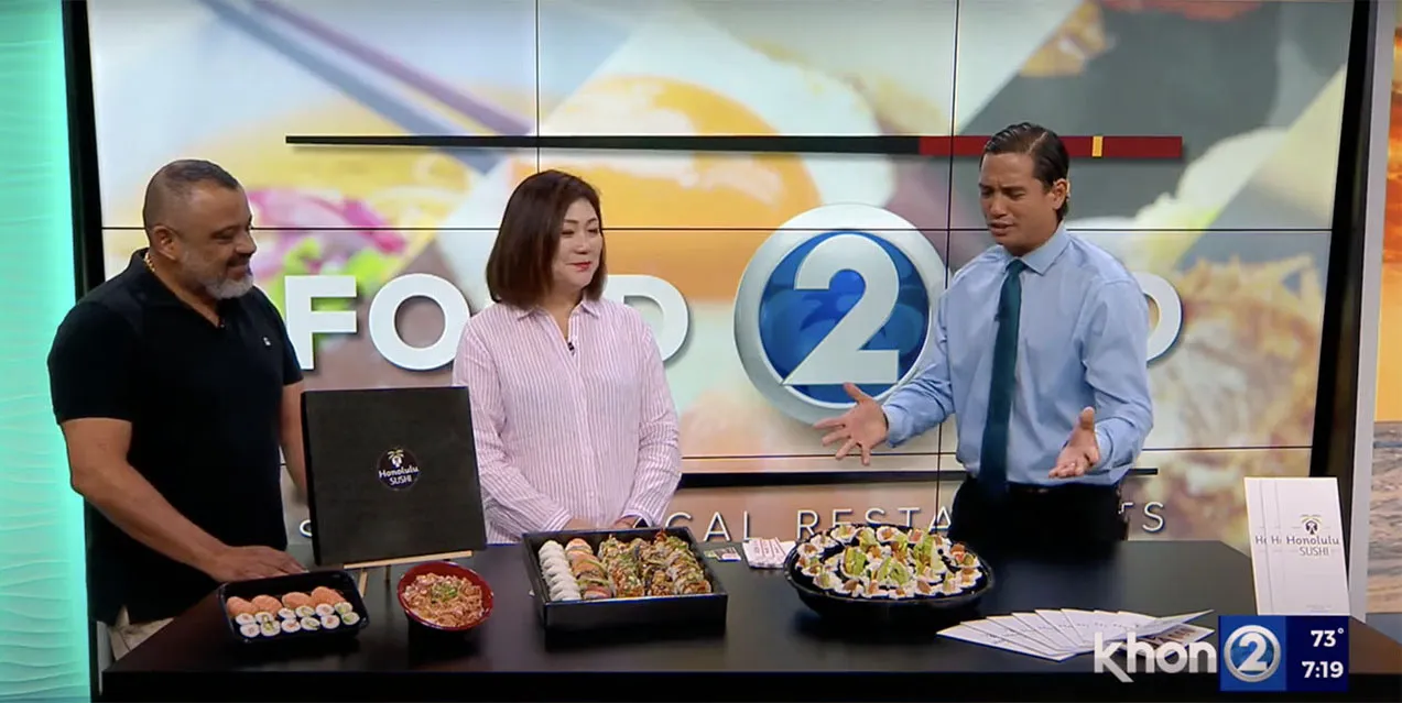 Honolulu Sushi owners on KHON2 Food 2 Go
